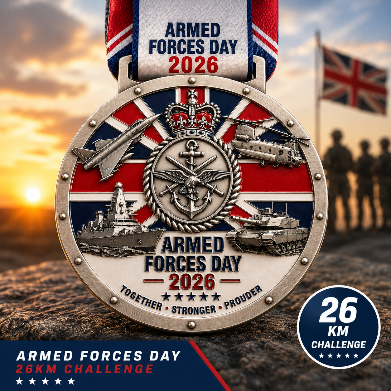 Armed Forces Day 26km Challenge *live tracking map*