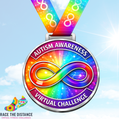 Autism Awareness 5K Virtual Challenge – Infinity Symbol Finisher Medal