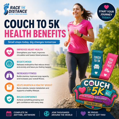 Couch to 5K Virtual Challenge Medal | Complete Your First 5K