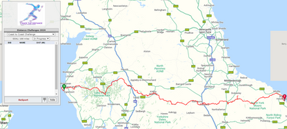 Coast to Coast 192 Mile challenge *live tracking map*