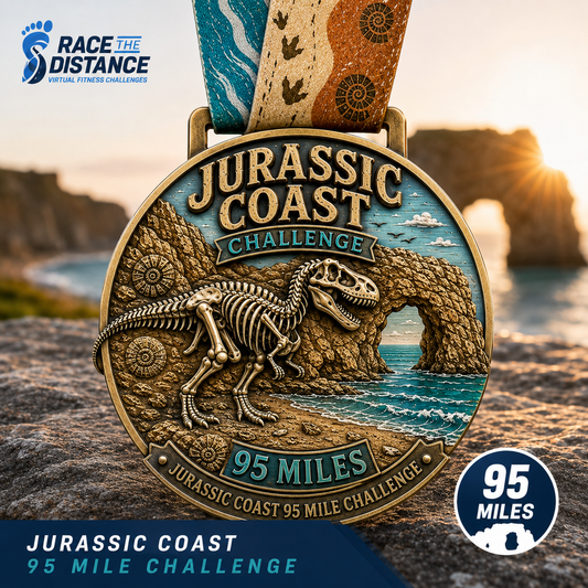 Jurassic Coast 95 Mile Virtual Challenge Medal