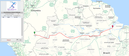 Across the Amazon 1725 mile Challenge *live tracking map*
